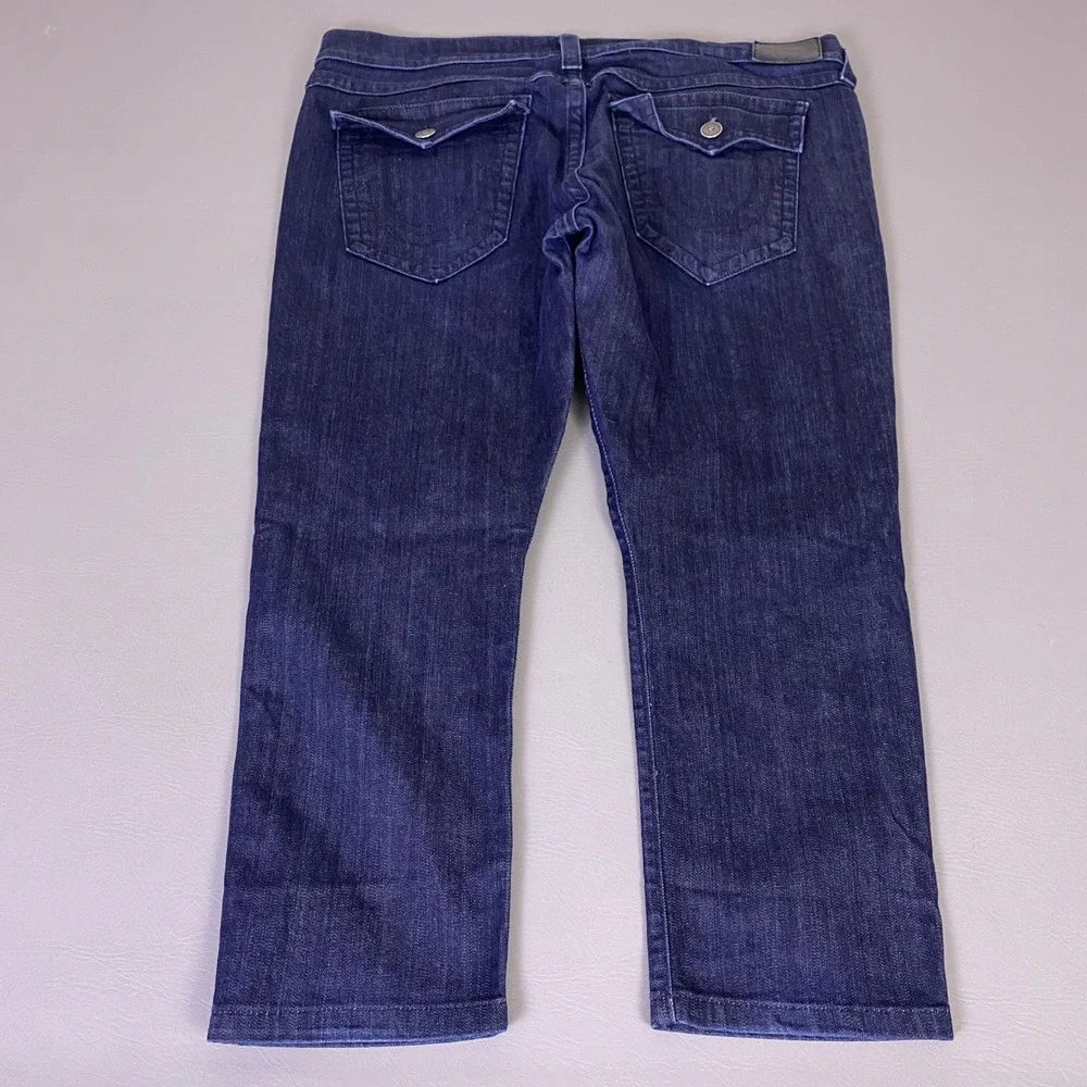 True‎ Religion Geno Relaxed Slim Jeans Men's 42x28 Blue Dark Wash Made In USA